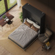 Folding wall bed 160cm Vertical Anthracite/Wild Oak Comfort slattes SMARTBett