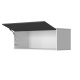 SMARTBett Hängeschrank mit 1 Klapptür zu 120 & 140 Schrankbetten Horizontal Standard Weiss/ Anthrazit