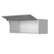 SMARTBett wall cabinet with 1 folding door for 120 & 140 wall beds Horizontal Standard White/ Concrete
