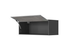 SMARTBett Hängeschrank mit 1 Klapptür zu 120 & 140 Schrankbetten Horizontal Standard Anthrazit/ Beton