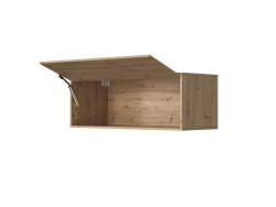 SMARTBett Hängeschrank mit 1 Klapptür zu 120 & 140 Schrankbetten Horizontal Standard Wildeiche/ Wildeiche