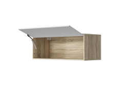 SMARTBett Hängeschrank mit 1 Klapptür zu 120 & 140 Schrankbetten Horizontal Standard Eiche Sonoma/ Weiss