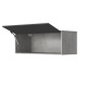 SMARTBett Hängeschrank mit 1 Klapptür zu 120 & 140 Schrankbetten Horizontal Standard Beton/ Anthrazit Hochglanz