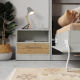 Nachttisch Standard 45 cm mit einer Schublade Beton/Wildeiche