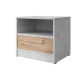 Nachttisch Standard 45 cm mit einer Schublade Beton/Wildeiche