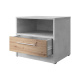 Nachttisch Standard 45 cm mit einer Schublade Beton/Wildeiche