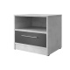 Nachttisch Standard 45 cm mit einer Schublade Beton/Anthrazit