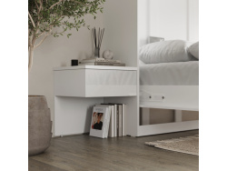 SMARTBett HANGING NIGHTSTAND.( 40cm depth) White/White Gloss