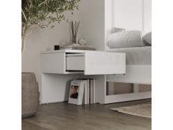 SMARTBett HANGING NIGHTSTAND.( 40cm depth) White/White Gloss
