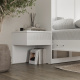 SMARTBett HANGING NIGHTSTAND.( 40cm depth) White/White Gloss