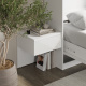 SMARTBett HANGING NIGHTSTAND.( 40cm depth) White/White Gloss