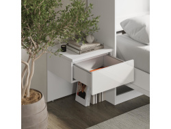 SMARTBett Schrankbett Set 160-Schrankbett Vertikal Hochkant CLASSIC mit 2 Nachtkonsolen