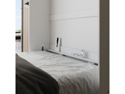 SMARTBett Schrankbett Set 160-Schrankbett Vertikal Hochkant CLASSIC mit 2 Nachtkonsolen