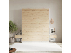 SMARTBett Schrankbett Set 160-Schrankbett Vertikal Hochkant CLASSIC mit 2 Nachtkonsolen