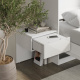 SMARTBett Schrankbett Set 160-Schrankbett Vertikal Hochkant CLASSIC mit 2 Nachtkonsolen