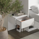 SMARTBett Schrankbett Set 160-Schrankbett Vertikal Hochkant CLASSIC mit 2 Nachtkonsolen