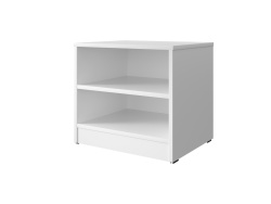 SMARTBett bedside table 40 cm with one drawer White / Concrete