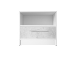 SMARTBett Nachttisch 40 cm mit einer Schublade Weiß/Beton