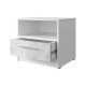 SMARTBett Nachttisch 40 cm mit einer Schublade Weiß/Beton