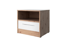 SMARTBett bedside table 40 cm with one drawer Wild Oak/White