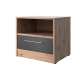 SMARTBett bedside table 40 cm with one drawer Wild Oak/Anthracite