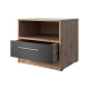 SMARTBett bedside table 40 cm with one drawer Wild Oak/Anthracite
