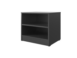 SMART bedside table with drawer Anthracite gray/ Antracite high gloss front