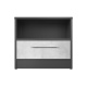 SMARTBett bedside table 40 cm with one drawer Anthracite/Concrete