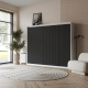 SMARTBett Schrankbett WAVES 160x200 Horizontal Front Anthrazit geriffelt