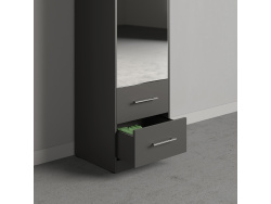 SMARTBett mirror cabinet closet 50cm Anthracite/ Anthracite/ Mirror