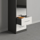 SMARTBett mirror cabinet closet 50cm Anthracite/ White high gloss/ Mirror