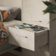 SMARTBett set wall unit 140 vertical wall bed + 2x 50 mirror cabinets Concrete/ Concrete