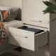 SMARTBett set wall unit 140 vertical wall bed + 2x 50 mirror cabinets Concrete/ Concrete