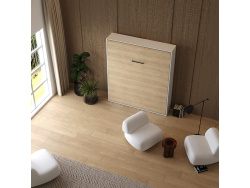 Murphy bed M1 180x200 Vertical White/Kaisersberg oak