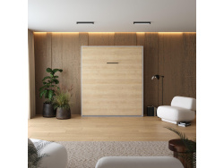 Murphy bed M1 180x200 Vertical White/Kaisersberg oak