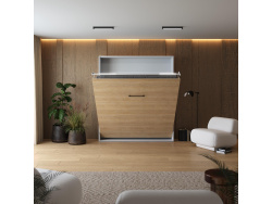 Murphy bed M1 180x200 Vertical White/Kaisersberg oak