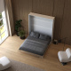 Murphy bed M1 180x200 Vertical White/Kaisersberg oak