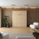 Murphy bed M1 180x200 Vertical White/Kaisersberg oak