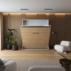Murphy bed M1 180x200 Vertical White/Kaisersberg oak