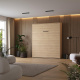 Murphy bed M1 180x200 Vertical Kaisersberg oak