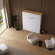 Murphy bed M1 180x200 Vertical Kaisersberg Oak/White