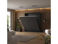 Murphy bed M1 180x200 Vertical Anthracite incl.upholstered frame