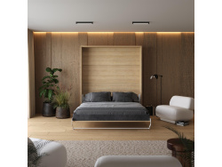Murphy bed M1 180x200 Vertical Kaiserberg Oak incl.upholstered frame
