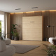 Murphy bed M1 180x200 Vertical Kaiserberg Oak incl.upholstered frame