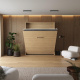 Murphy bed M1 180x200 Vertical Kaiserberg Oak incl.upholstered frame