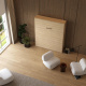 Murphy bed M1 180x200 Vertical Kaiserberg Oak incl.upholstered frame