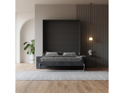 Schrankbett M1 180x200 Vertikal inkl.SOFA Anthrazit/Anthrazit