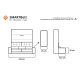 Schrankbett M1 180x200 Vertikal inkl.SOFA Anthrazit/Anthrazit