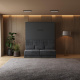 Schrankbett M1 180x200 Vertikal inkl.SOFA Anthrazit/Anthrazit