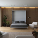 Murphy bed M1 180x200 Vertical Pearl gray/Pearl gray